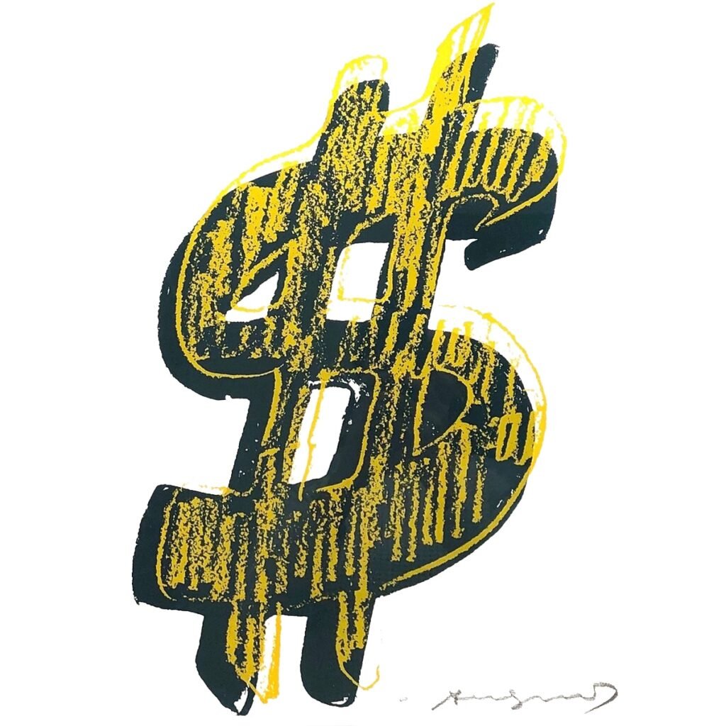 Andy Warhol - Dollar Sign Yellow 278