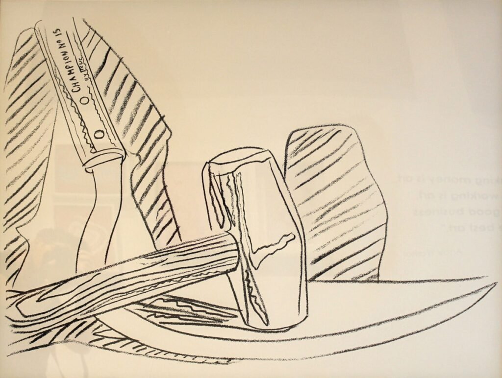 Andy Warhol - Hammer And Sickle 162 (Black And White) Unique