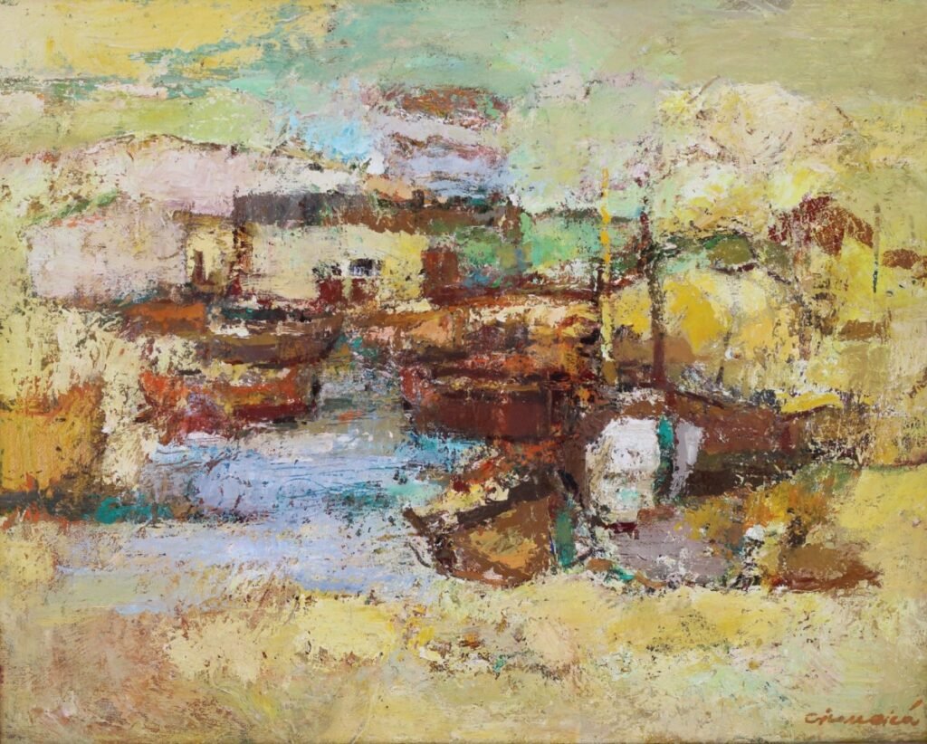 Simion Ciumeica - Boats at the Shore